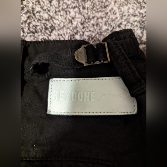 Redone Originals Black Cargo Pants Size 26 - Picture 3 of 5